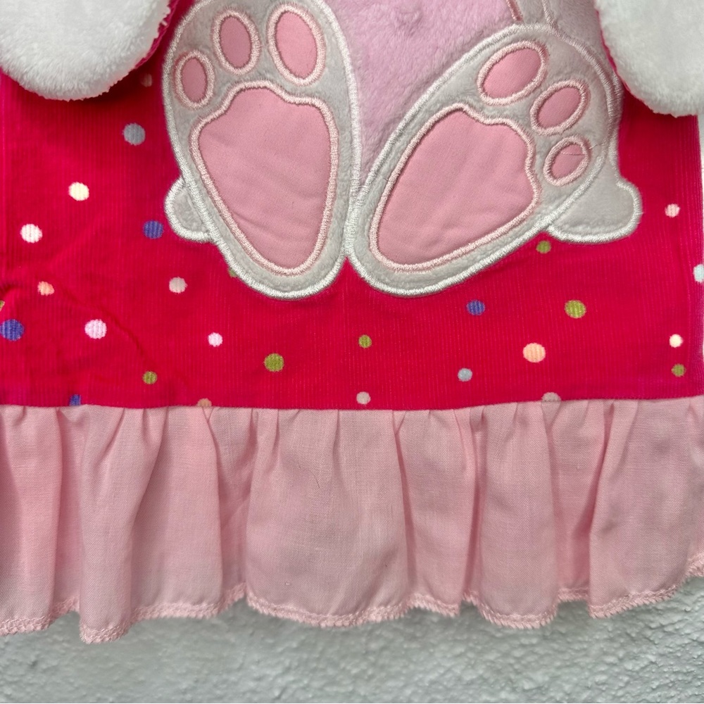Pink polka dot bunny dress 2T - Picture 6 of 11